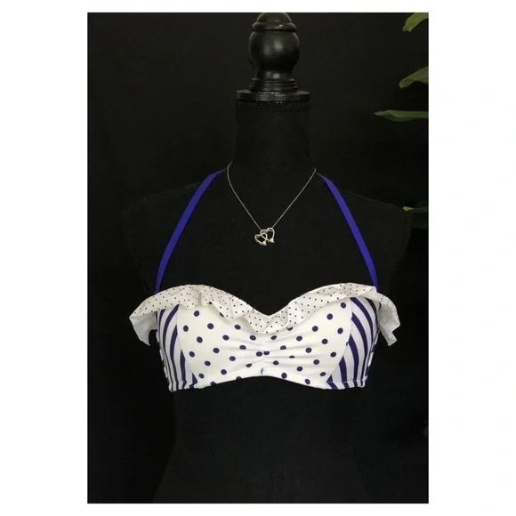 Victoria's Secret Women’s 34B Polka Dot Swimsuit Bikini Top NWOT - Picture 4 of 9